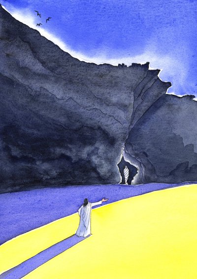 Jesus raises Lazarus to life by Elizabeth Wang