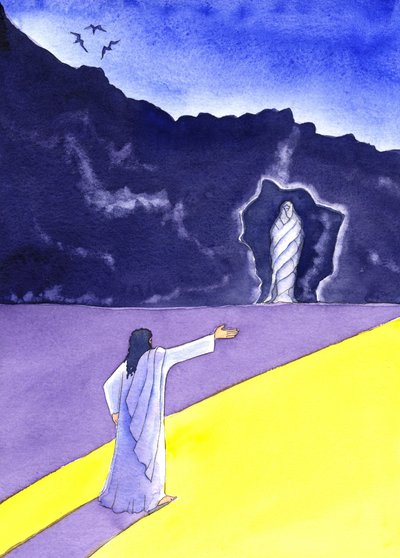 Jesus raises Lazarus to life by Elizabeth Wang