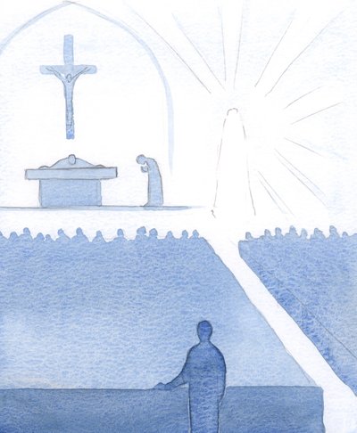 On the day of my reception into the Catholic Church, there was just the sudden knowledge of Mary
