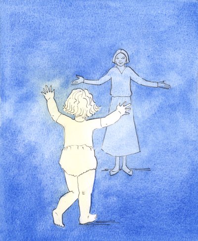 Our determination to move towards Christ, even in difficulties, is like the determination of a child who struggles towards her mother, even when she can only just walk. Persistence is part of the journey by Elizabeth Wang