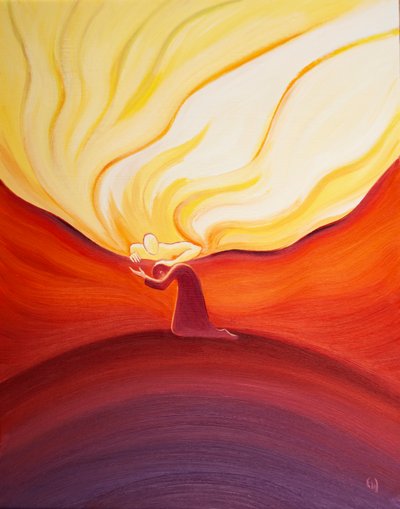 Our littlest prayers are welcomed, heard, and rewarded by God, who is like a father stroking his beloved child. by Elizabeth Wang