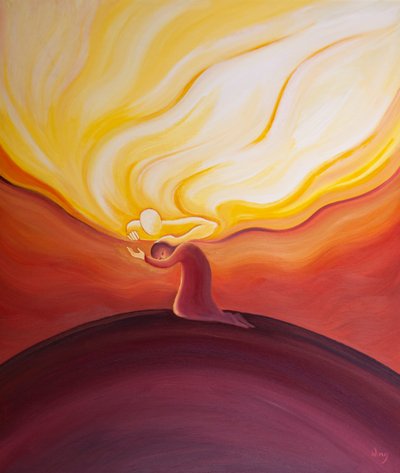 Our littlest prayers are welcomed, heard, and rewarded by God, who is like a father stroking his beloved child by Elizabeth Wang