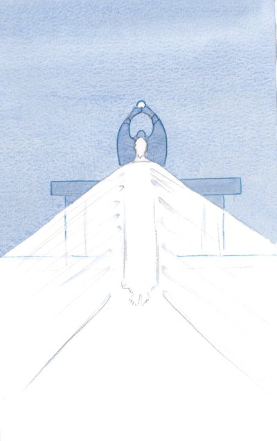 The beauty of Christ is dazzling, as He stands here silently, Really Present to His people in prayer by Elizabeth Wang