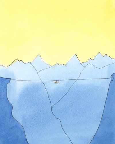 The journey from life to death is like being on a cable-car between two mountains by Elizabeth Wang