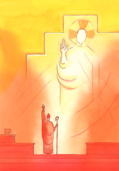 Through each Bishop who is in communion with the Pope, God the Father sanctifies, teaches and guides us by Elizabeth Wang