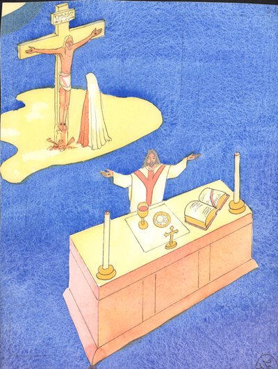 Through the Eucharist, which was instituted at the Last Supper, the Sacrifice of Calvary is re-presented in every generation. by Elizabeth Wang