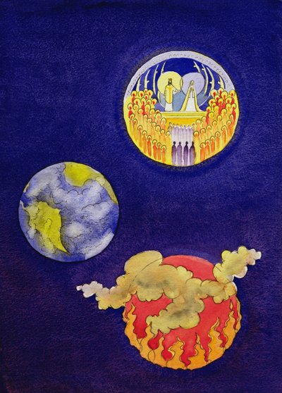 Through the mercy of Christ we hope to reach Heaven and avoid Hell, 2005 by Elizabeth Wang