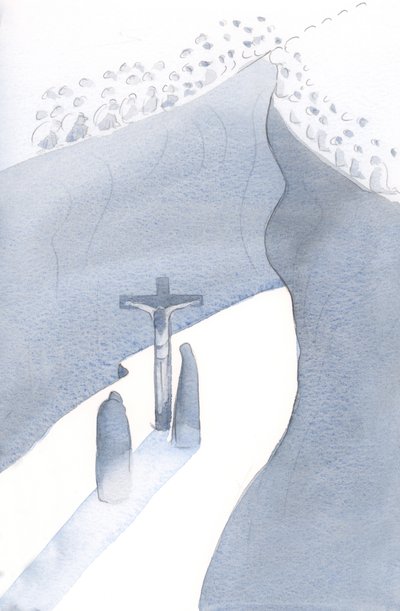 What a chasm lies before us at Mass, as we are made a part of the One Sacrifice for sin, united with that past age when Christ on the Cross to save us by Elizabeth Wang
