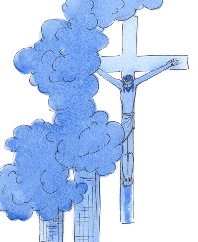 When Christ was hanging on the Cross in torment He was aware of all human tragedies from the beginning to the end of life - including the sufferings of those on 9/11, 2003 by Elizabeth Wang