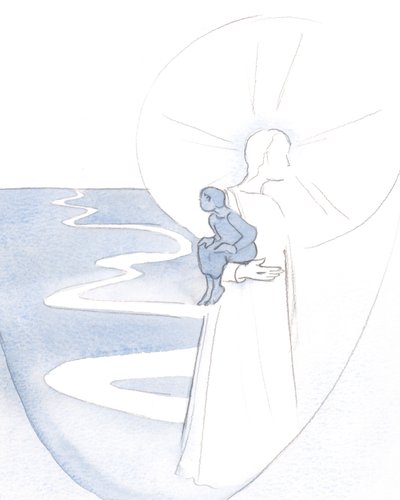 When I rely on Christ, in silent prayer, I am like a small child who is carried in His vitality and joy. by Elizabeth Wang