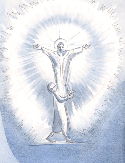 When a soul is empty of all vain desires, Christ fills it with His light, in Holy Communion; and as Christ praises His Father, in the Spirit, God praises God, in God, in bliss and radiance by Elizabeth Wang