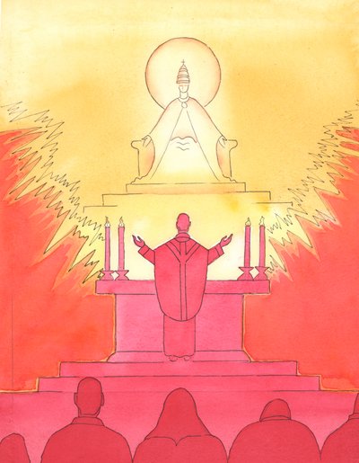 When priest and people all face in the same direction at Mass, they are all looking together, towards the Father, to praise Him through Christ by Elizabeth Wang