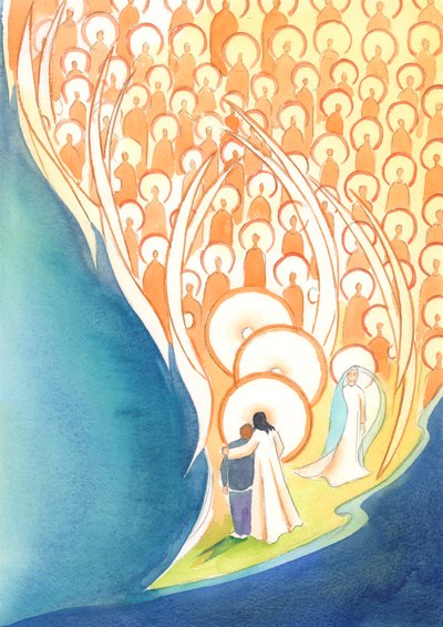 Whenever we pray in the name of Jesus, even in darkness or loneliness, we share in the life of the whole company of Heaven by Elizabeth Wang