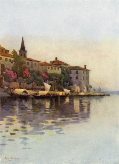 A Grey Morning, Lake Maggiore by Ella Du Cane