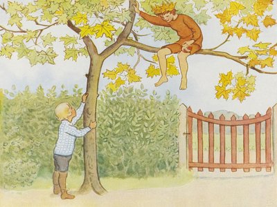 Lasse Liten in the Garden 1923 by Elsa Beskow