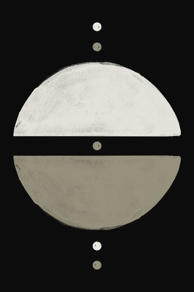 Abstract Moon Duality by Ema Paraschiv