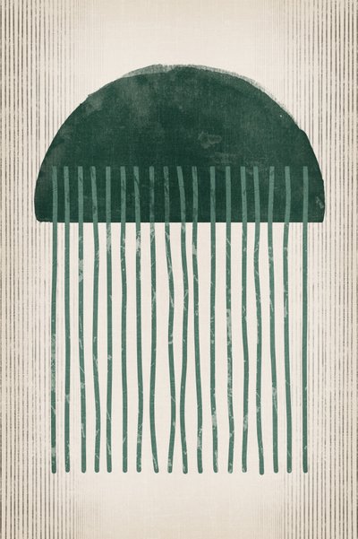 Dark Green Arch Lines by Ema Paraschiv