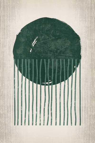 Deep Green Falling Lines by Ema Paraschiv