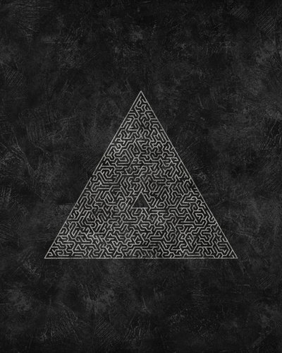 Geometric Maze Triangle by Ema Paraschiv