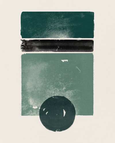 Green Black Earthy Shapes by Ema Paraschiv
