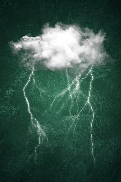 Green Lightning Storm by Ema Paraschiv