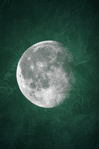 Moody Green Moon by Ema Paraschiv