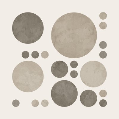 Muted Circles Abstract by Ema Paraschiv