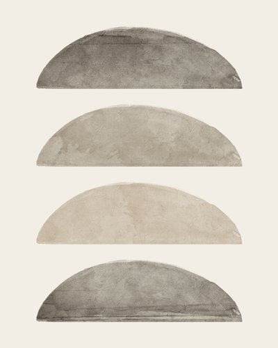 Neutral Arches Abstract by Ema Paraschiv