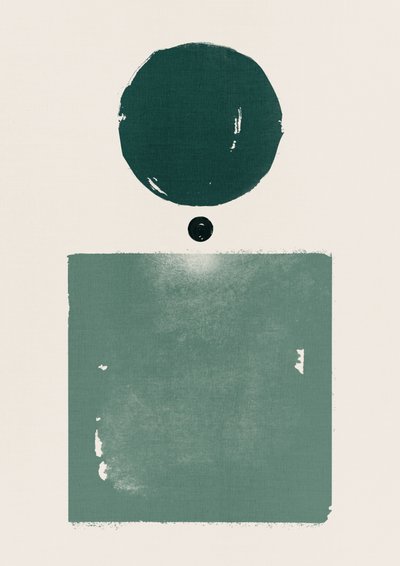 Serene Green Geometry by Ema Paraschiv