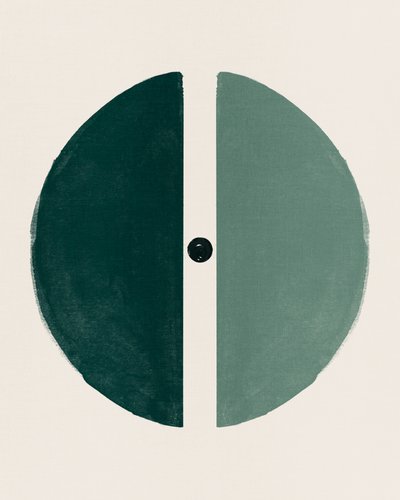 Split Green Circle by Ema Paraschiv