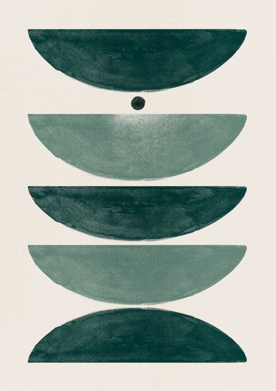 Tranquil Green Geometry by Ema Paraschiv