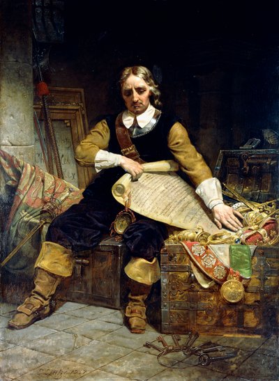 Oliver Cromwell, 1867 by Emanuel Gottlieb Leutze