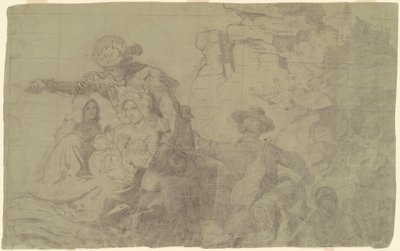 Study for "Westward the Course of Empire Takes Its Way" by Emanuel Gottlieb Leutze