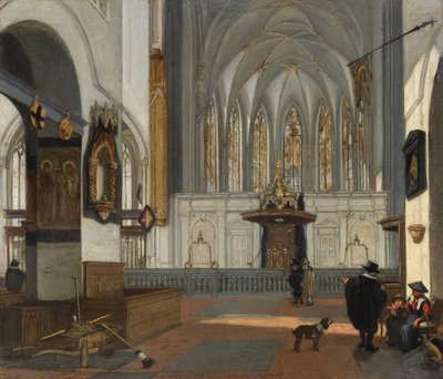 View of the Choir of the Janskerk in Utrecht by Emanuel de Witte