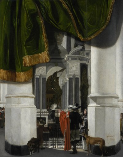 Interior of the Nieuwe Kerk in Delft with the Tomb of William the Silent by Emanuel de Witte