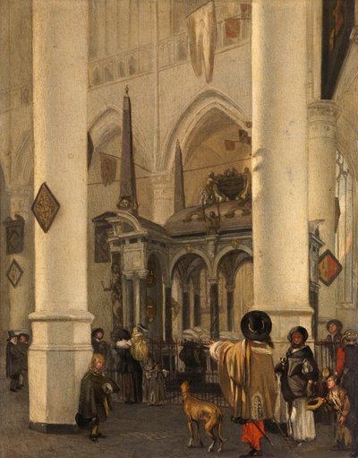 The Nieuwe Kerk in Delft with the Tomb of William the Silent by Emanuel de Witte