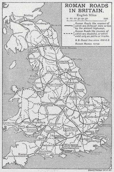 Roman roads in Britain by Emery Walker