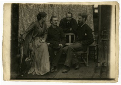 May Morris, H. H. Sparling, Emery Walker and George Bernard Shaw by Emery and Boutall Walter Walker