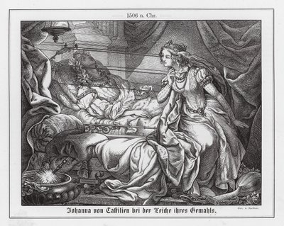 Joanna of Castile with the Body of Her Husband by Emil Eugen Sachsse