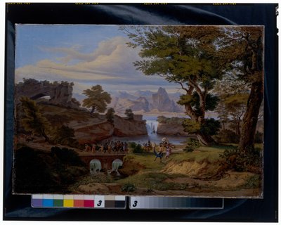 Italianate Landscape with the Triumph of Silenus by Emil Ludwig Löhr