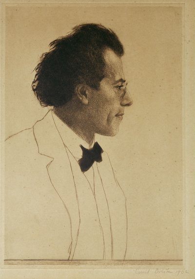 Gustav Mahler, composer and conductor by Emil Orlik