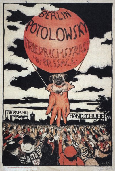 Poster for the Potolowsky Glove Manufacturer, 1897 by Emil Orlik