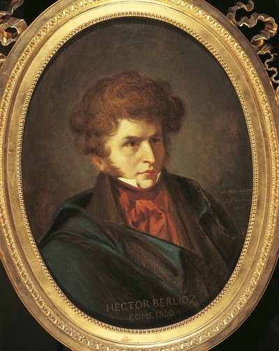 Portrait of Hector Berlioz by Emile (after) Signol
