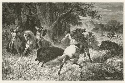 Iron Age Hunting by Emile Antoine Bayard