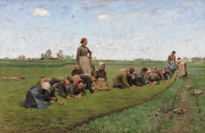 Flaxweeding in Flanders by Emile Claus