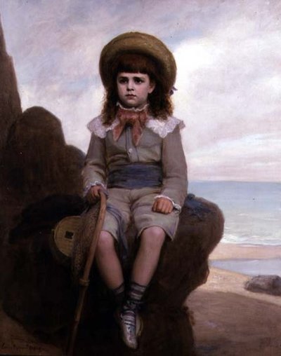 Boy on a Rock with a Shrimping Net by Emile Dupont Zipcy