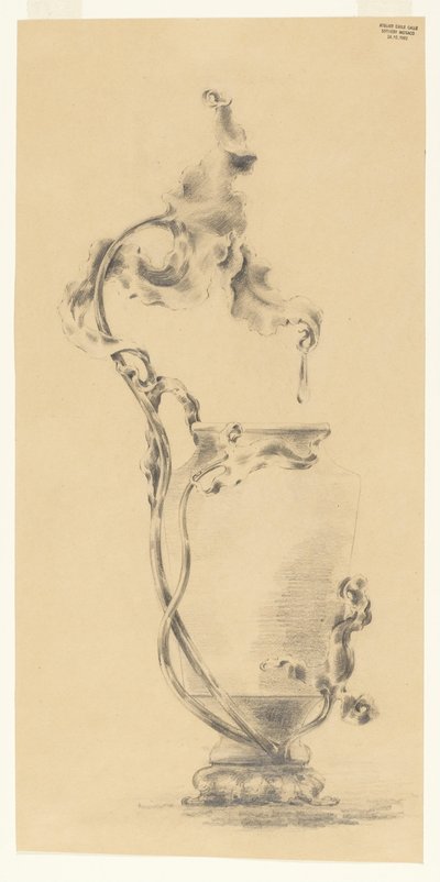Design for a Bronze Mounted Vase by Emile Galle