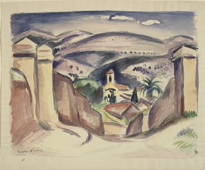 Entrance to Cassis, also called the Church Tower in Cassis by Emile Othon Friesz