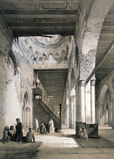 Mosque of Ahmad Ibn Tulun, Cairo: Interior of the Maqsura by Emile Prisse d