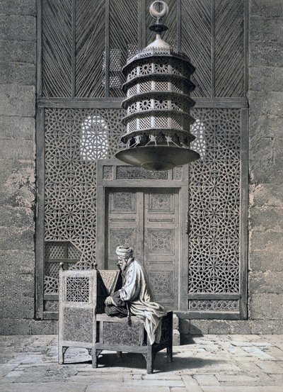 Mosque of the Sepulchre of Sultan Barqouq, Cairo, Egypt: The Door to the Tomb by Emile Prisse d